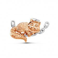 Брошь "Кот учёный"