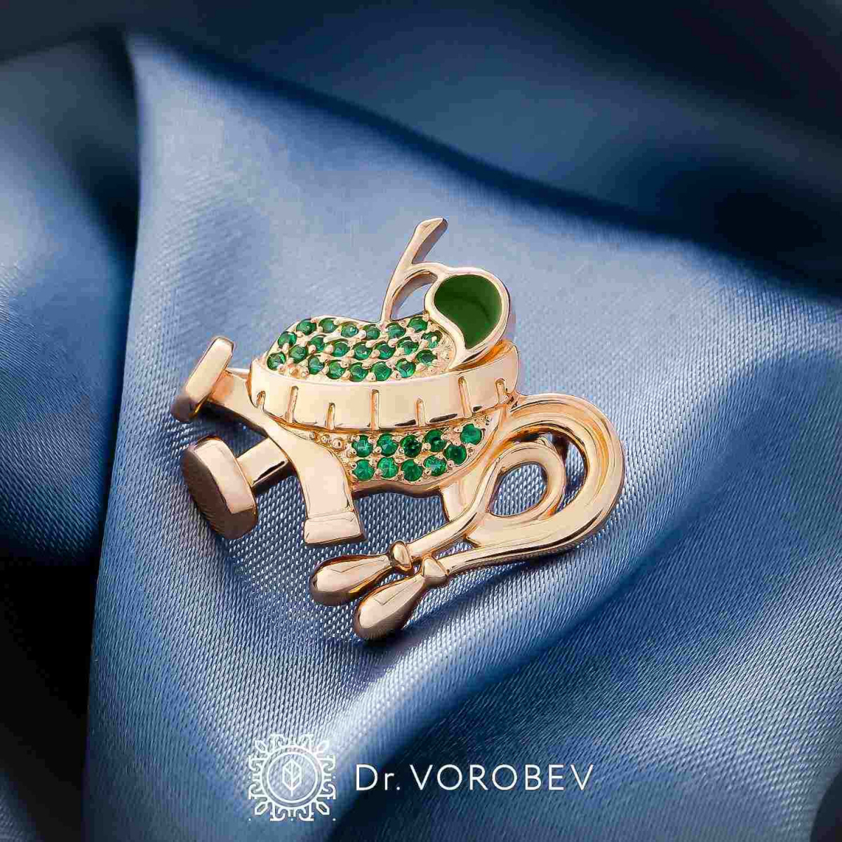 Брошь "ЗОЖ" Au 585