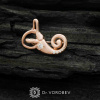 Брошь "Внутреннее ухо №2" Au 585