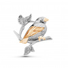 Брошь "Воробушек"