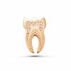 Брошь "Зубик с каналом" позолота