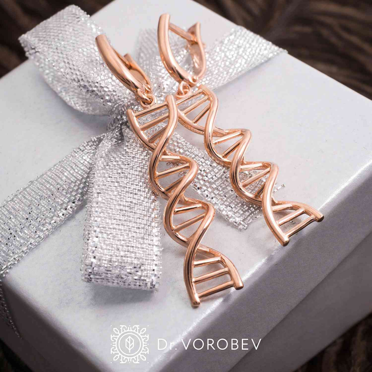 Серьги "ДНК" позолота
