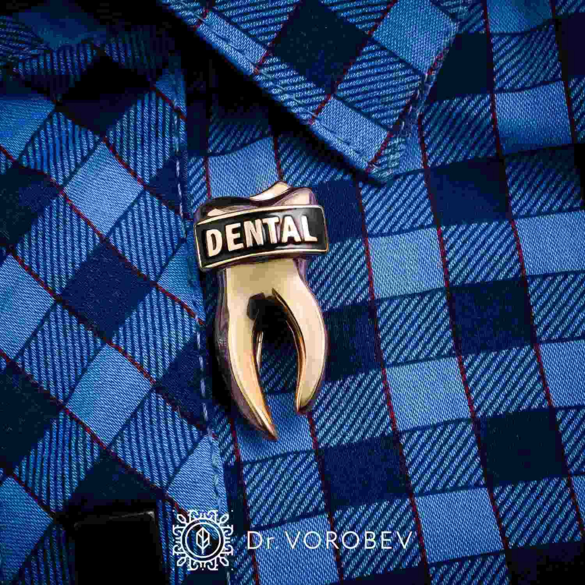Брошь "Зубик DENTAL" позолота