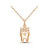 Кулон "Зубик с короной малый"  позолота