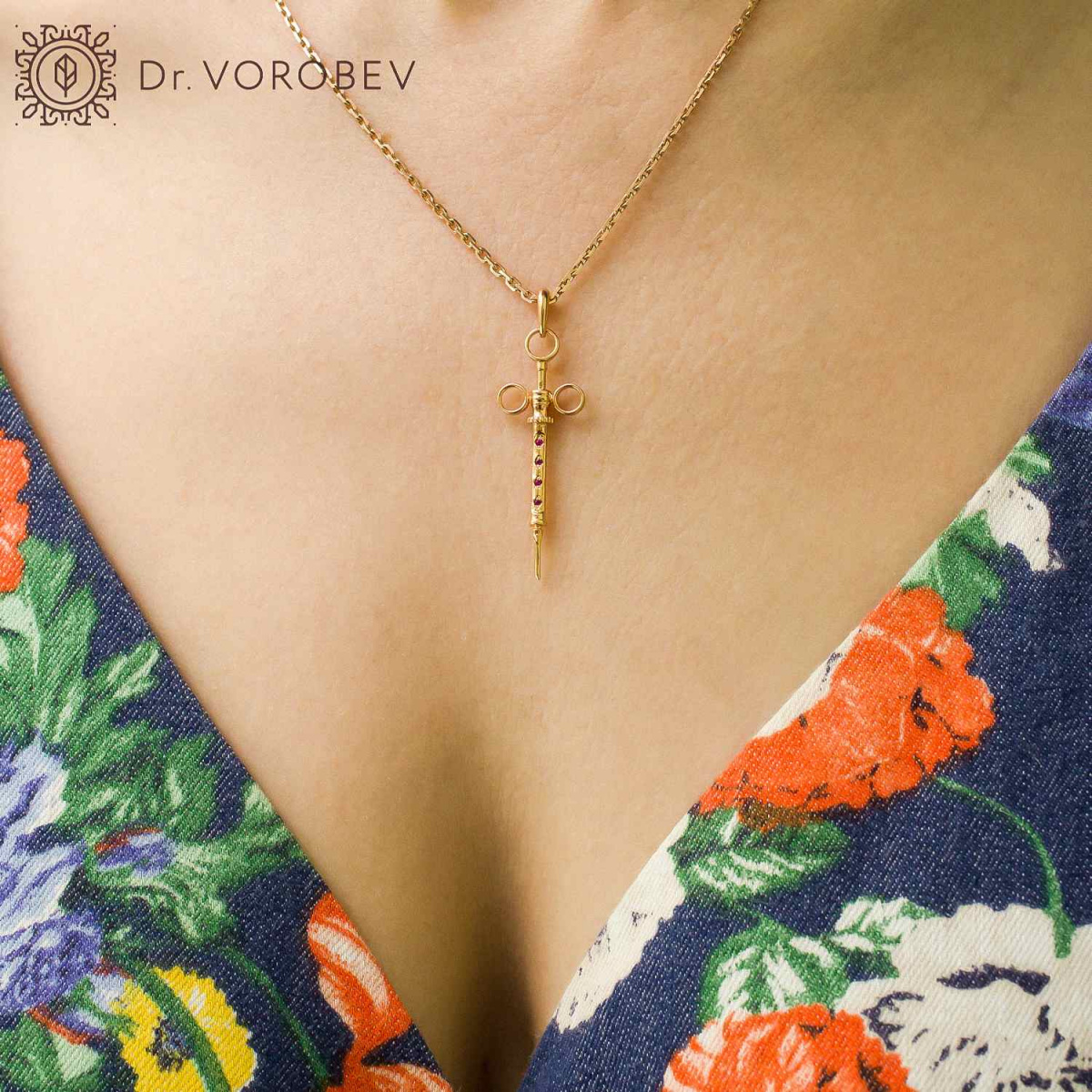Кулон "Шприц" Au 585